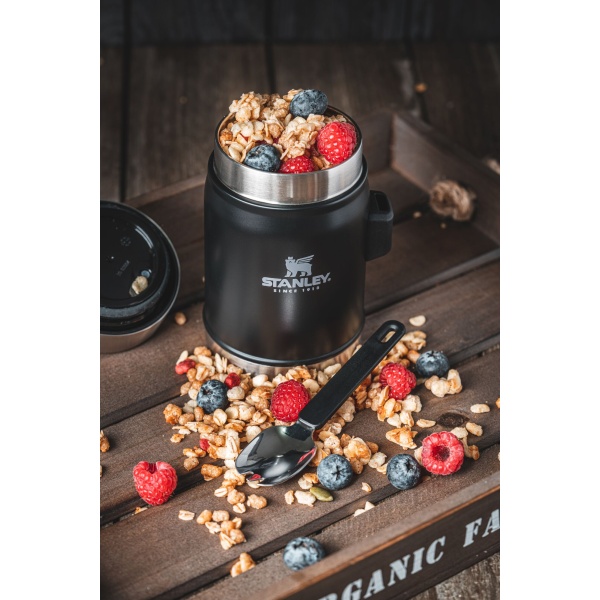 Thermoskanne mit Löffel/Gabel | Ess-Set