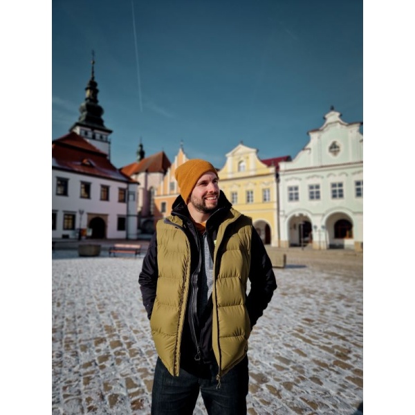 Pánská péřová vesta na zip | Deep M