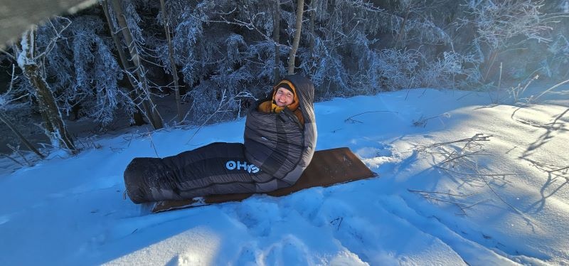 Michal testuje: péřový zimní spacák DOPY -25 °C