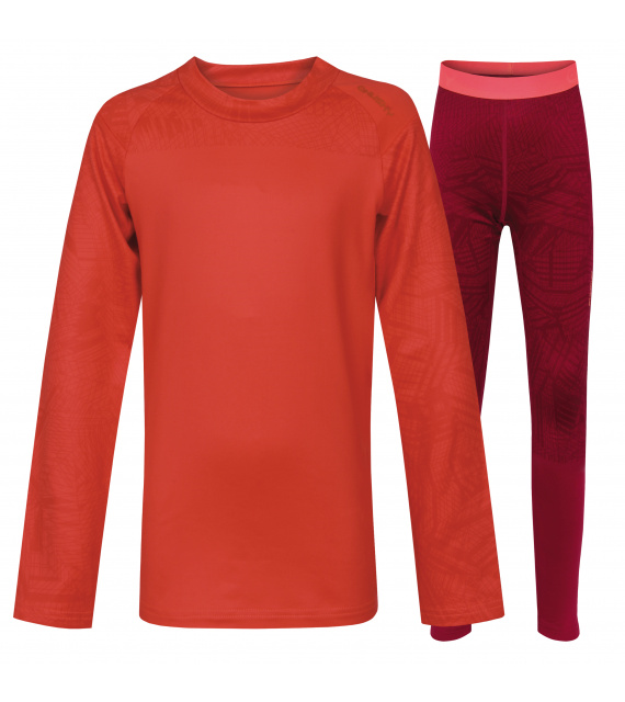 Active Winter thermal underwear - Kids' thermal underwear set – bright pink