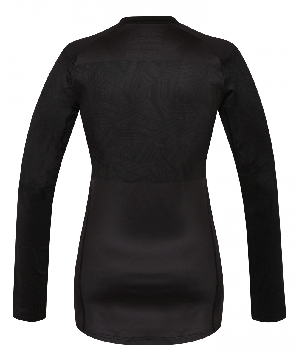 Active Winter thermal underwear - Women's long-sleeve T-shirt – black