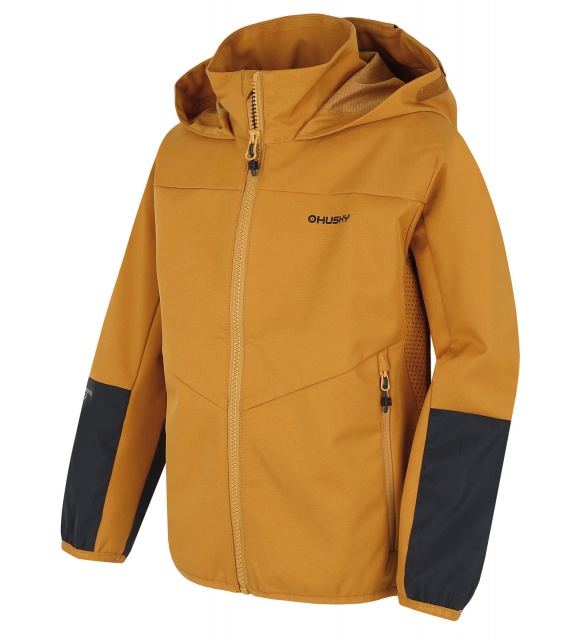 Kids softshell jacket Sonny K mustard HUSKY EU