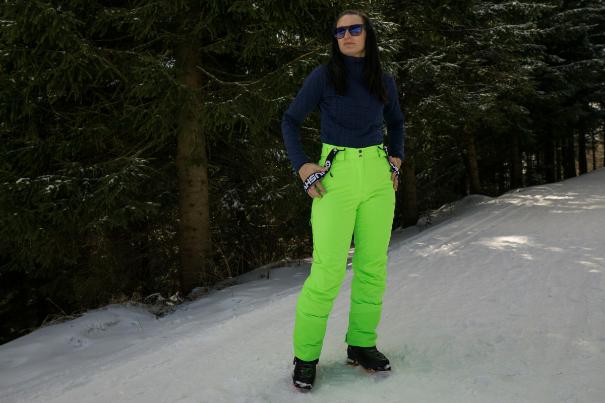 Women's Air Pose Neon Light Reflective Stripe Snow Pants - Mint Green / XL  / Unisex in 2023