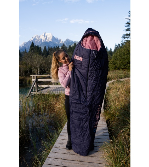 Women s synthetic winter sleeping bag Anapurna Ladies blue HUSKY EU